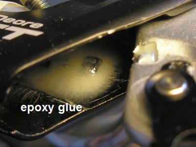 Hall sensor SS411P glued with epoxy