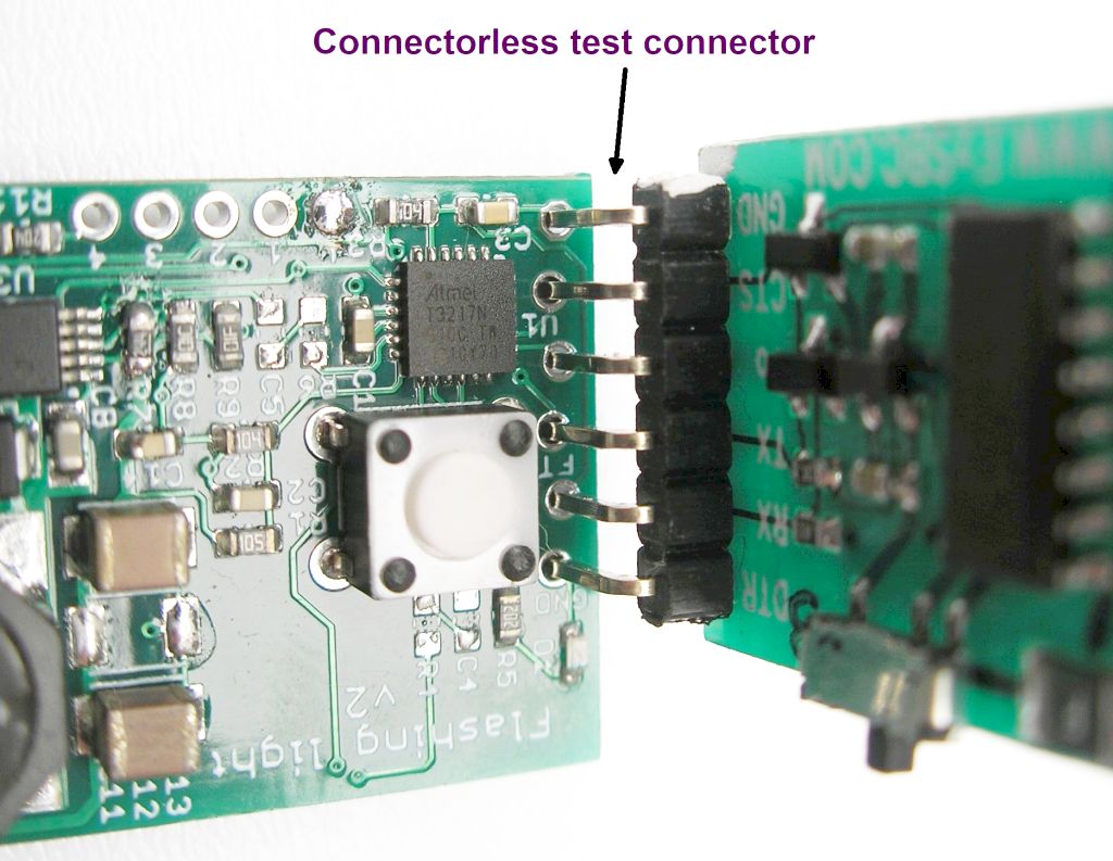 Connectorless self clamping zigzag TAG connector