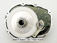 Bosch Active Line 3 mid-drive motor dismantled 